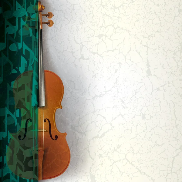 Абстрактний гранжевий музичний фон зі скрипкою — стоковий вектор