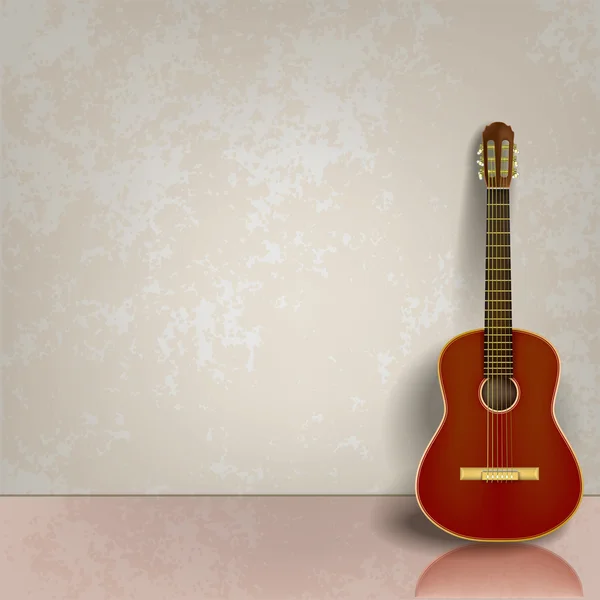 stock vector abstract music grunge background with guitar