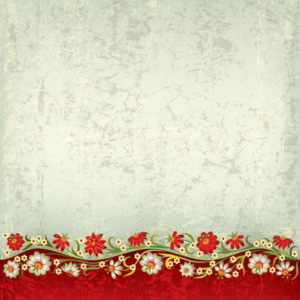 Abstrakte florale Ornamente mit Blumen — Stockvektor