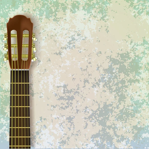 Абстрактная музыка гранж фон с гитарой — стоковый вектор