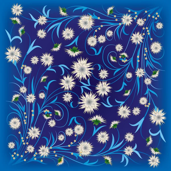 Abstrakt grunge illustration med blommor — Stock vektor