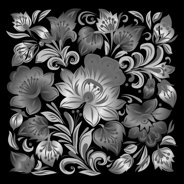 Αφηρημένο grunge φόντο με floral στολίδι — Διανυσματικό Αρχείο