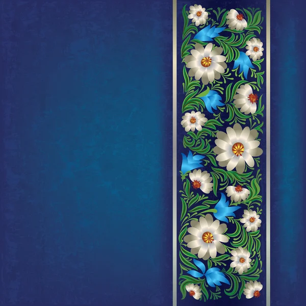 Fundo grunge abstrato com ornamento floral —  Vetores de Stock