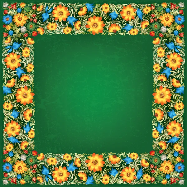Fondo grunge abstracto con adorno floral — Vector de stock