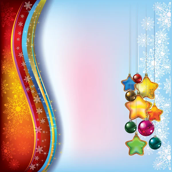 Abstract Christmas background with decorations — Stock Vector