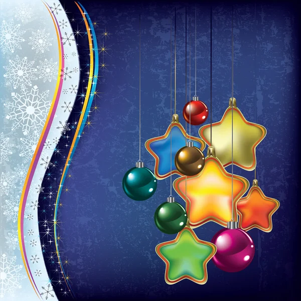 Vánoční pozadí abstraktní s dekorací — Stockový vektor