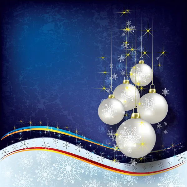 Abstracte Kerstmis achtergrond met decoraties — Stockvector