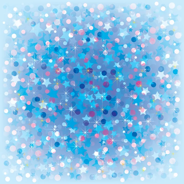 Julebaggrund med stjerner på blå – Stock-vektor