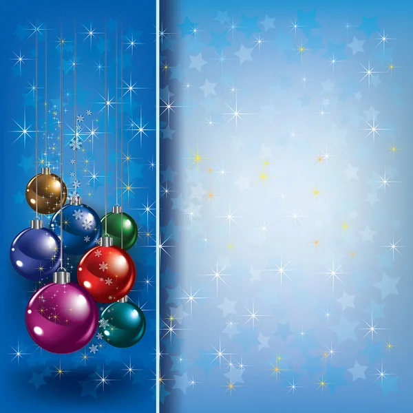 Vánoční pozdrav s dekoracemi — Stockový vektor