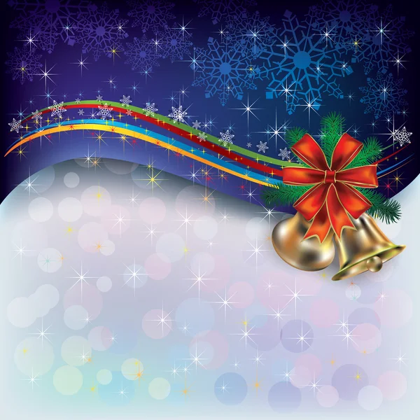 Christmas greeting met decoraties — Stockvector