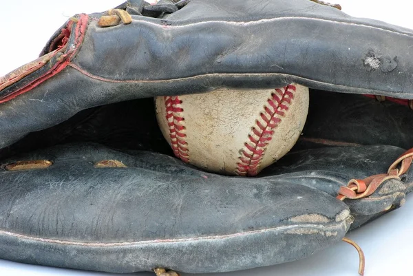 Régi baseball-kesztyű — Stock Fotó