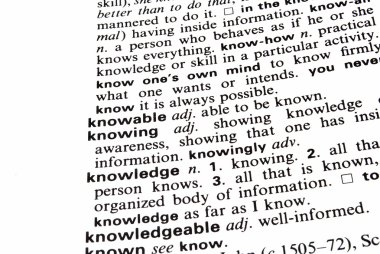 The Definition of Knowledge clipart