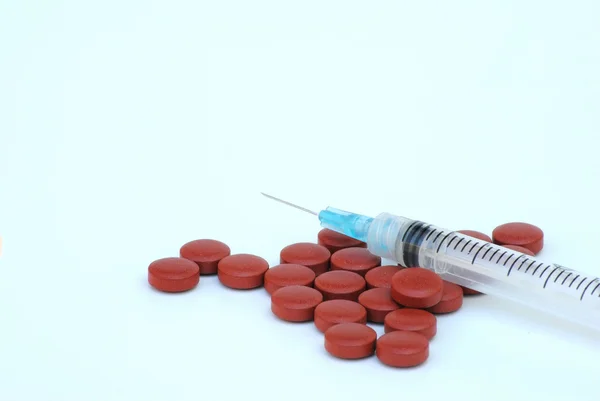 stock image Hypodermic Needle and Prescription Drugs