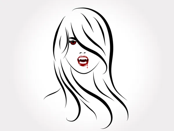 Chica vampiro — Vector de stock