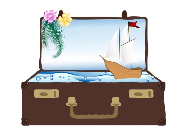 スーツケースの海 — ストックベクタ