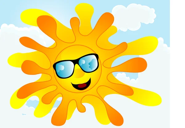Joyeux soleil — Image vectorielle