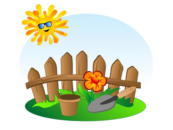 정원의 배경 — 스톡 벡터