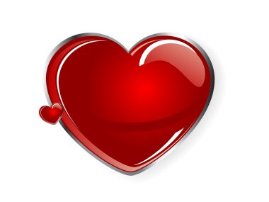 Red heart clipart