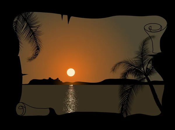 Coucher de soleil en rouleau — Image vectorielle