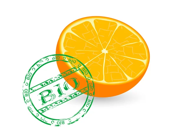 Bio naranja — Vector de stock