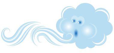 Blowing cloud clipart