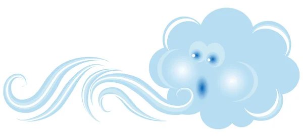 Soplando nube — Vector de stock