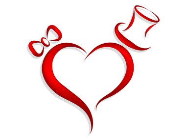 Red heart clipart