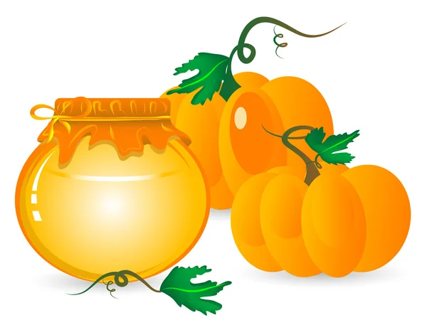 Pumpkin marmalade — Stock Vector