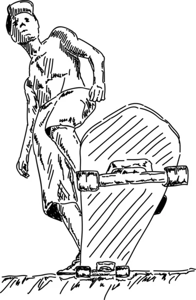 Мальчик-скейтер — стоковый вектор