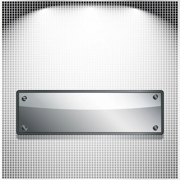 EPS10 Fondo abstracto. Banner de metal sobre un fondo engranado . — Vector de stock