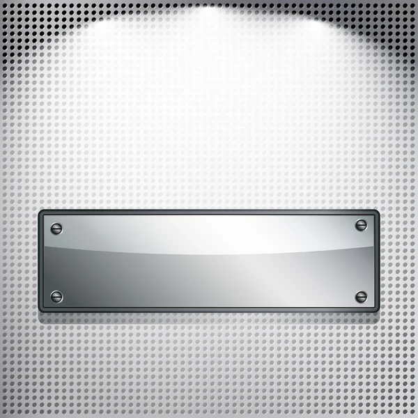 EPS10 Fondo abstracto. Banner de metal sobre un fondo engranado . — Vector de stock