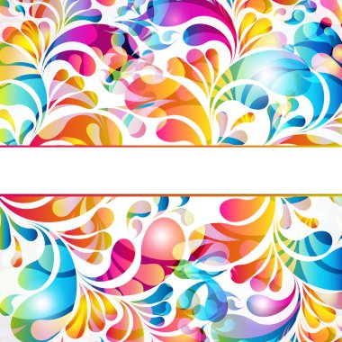 Abstract background with bright teardrop-shaped arches. clipart