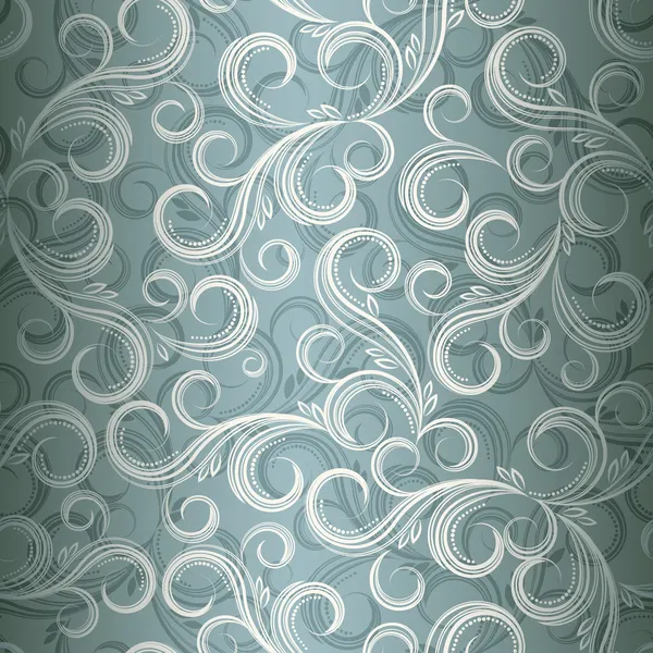 Sömlös curl floral bakgrund, illustration i eps10 format. — Stock vektor