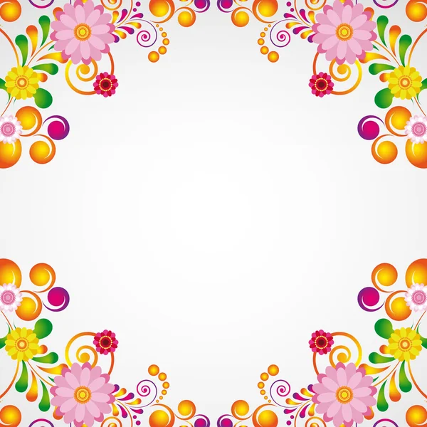 ギフトカード。花柄のデザインの背景. — ストックベクタ