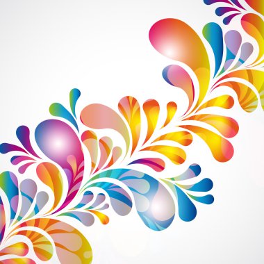 Abstract background with bright teardrop-shaped arches. clipart