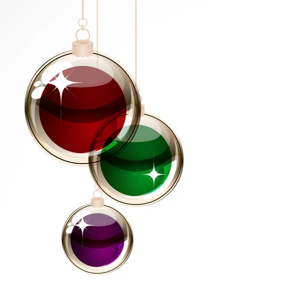 Christmas transparent balls — Stock Vector