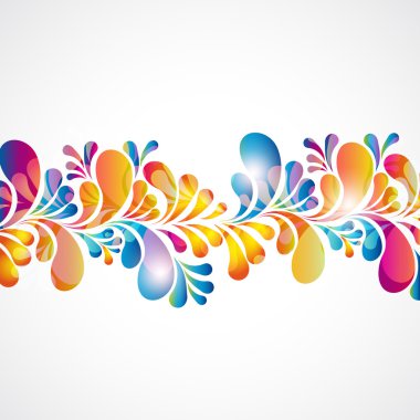 Abstract background with bright teardrop-shaped arches. clipart