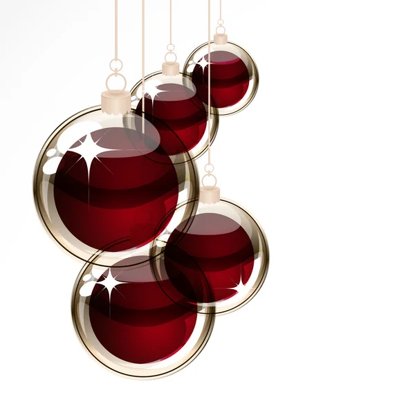 Navidad bolas transparentes — Vector de stock