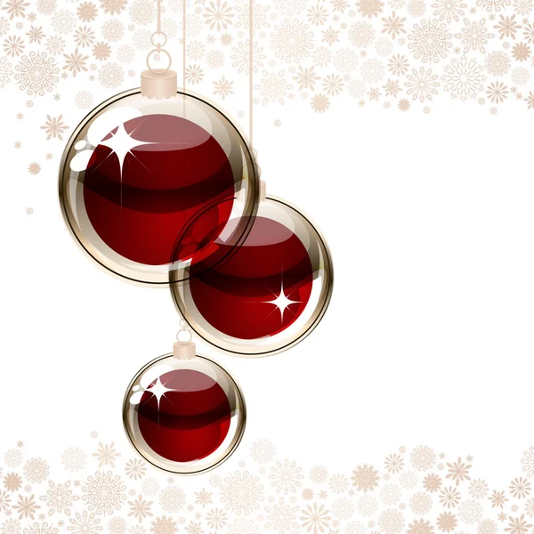 Boule transparente de Noël — Image vectorielle