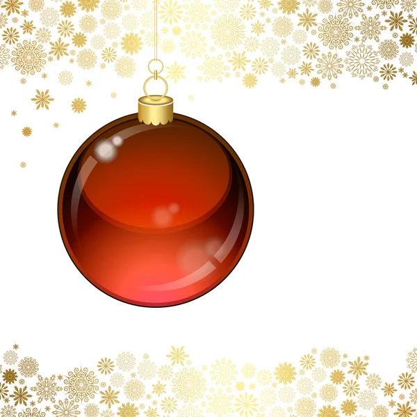 Christmas transparent ball — Stock Vector