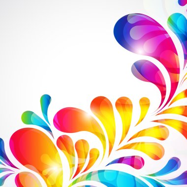 Abstract bright background with teardrop-shaped arches. clipart