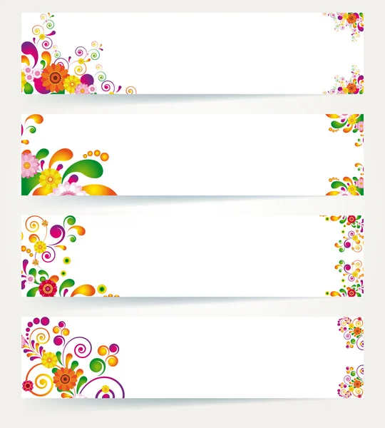 Bannières de design floral . — Image vectorielle