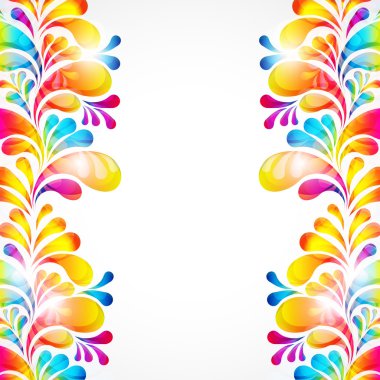 Abstract bright background with teardrop-shaped arches. clipart