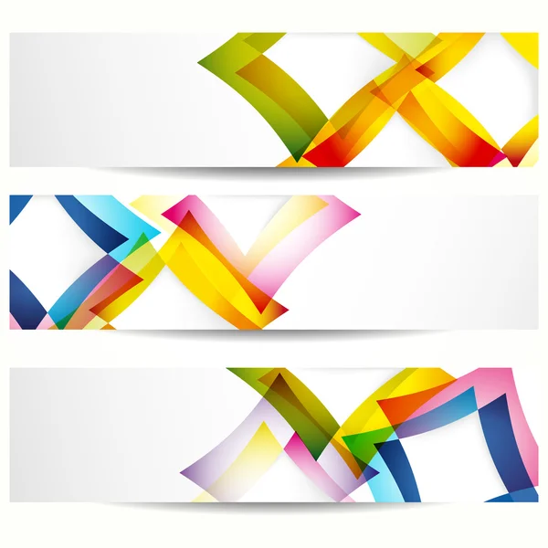 Abstracte banner met vormen van lege frames voor uw webdesign. — Stockvector