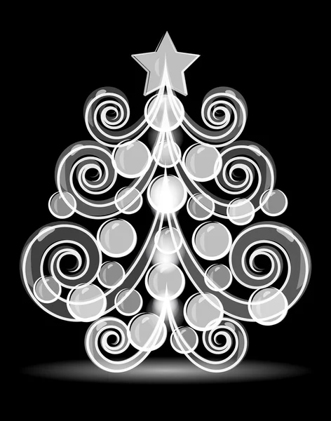 Noel ağacı. vektör kartpostal. — Stok Vektör