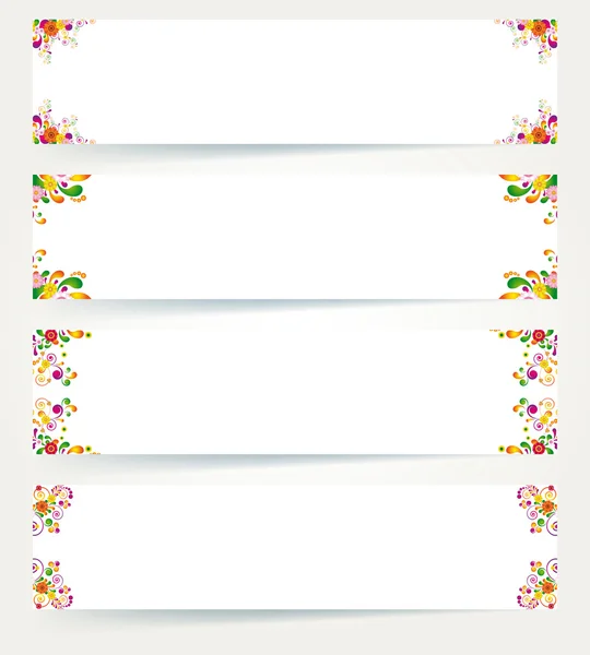 Blommönster banners. — Stock vektor