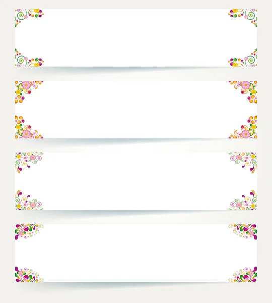 Floral design banners. — Stock Vector