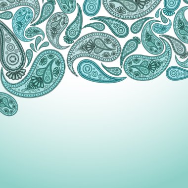 Paisley Oriental decor background. clipart