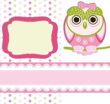 Baby girl Scrap background. clipart