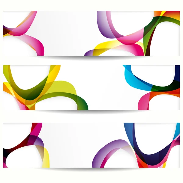Abstracte banner met vormen van lege frames voor uw webdesign. — Stockvector
